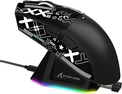 ATTACK SHARK X11 Gaming Mouse with Magnetic Charging Dock, PAW3311 Gaming Sensor, 22000 DPI