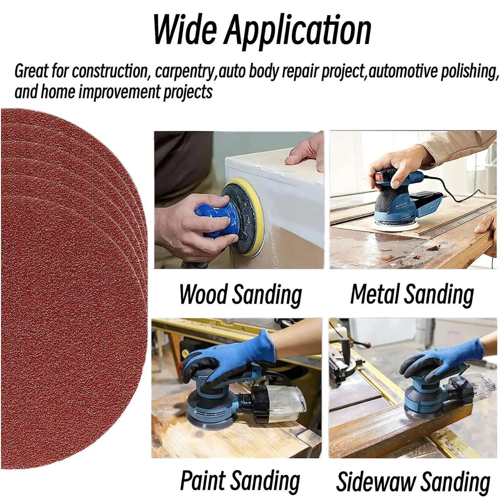 3/4/5/6inch Sanding Disc Round Sandpaper Sheet Set Sand paper Buffing Polishing Pad for Car Polish Sanding Paper