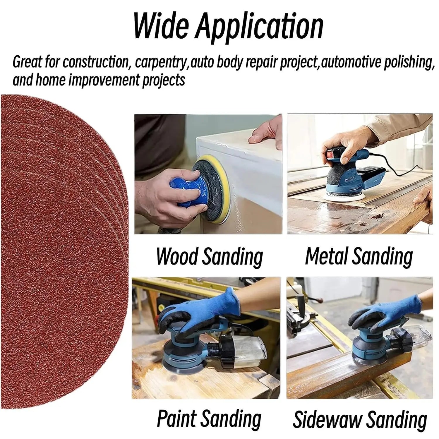 3/4/5/6inch Sanding Disc Round Sandpaper Sheet Set Sand paper Buffing Polishing Pad for Car Polish Sanding Paper