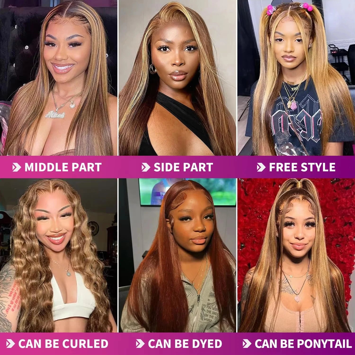 13x6 Hd highlight wig 100% human hair Colored Lace Front Human Hair Wigs For Women Honey Blonde Straight Hd Lace Frontal Wigs
