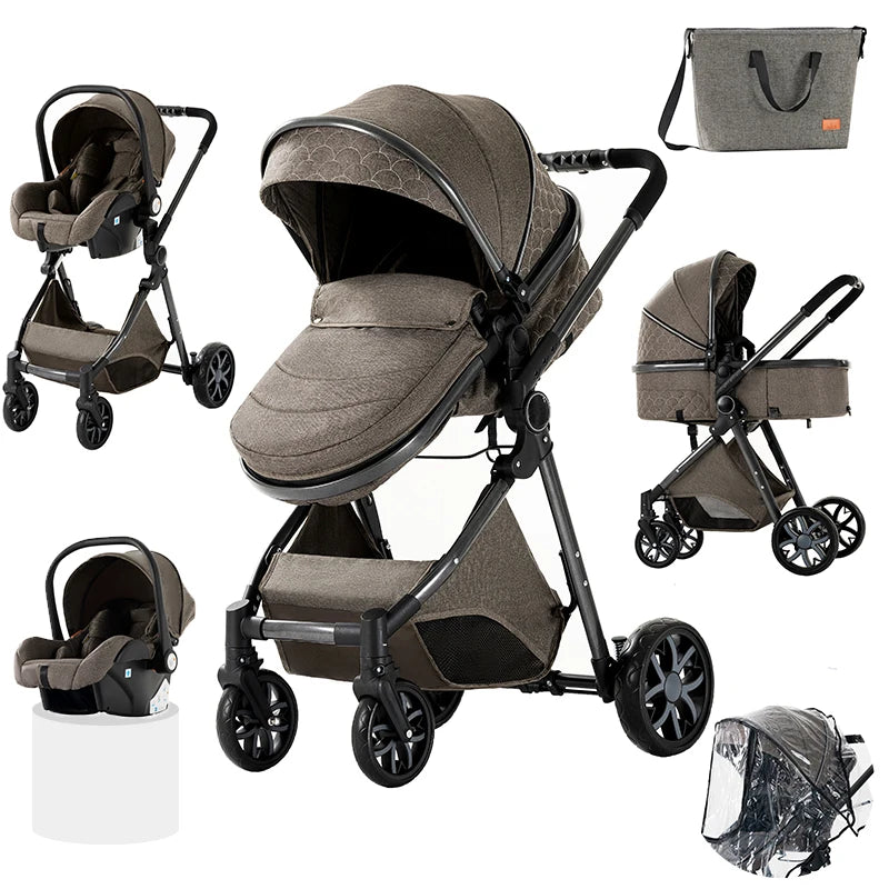 baby stroller Baby carriage Lightweight stroller Baby cars 3 in 1 mother kids Multifunctional luggage stroller baby cart pram