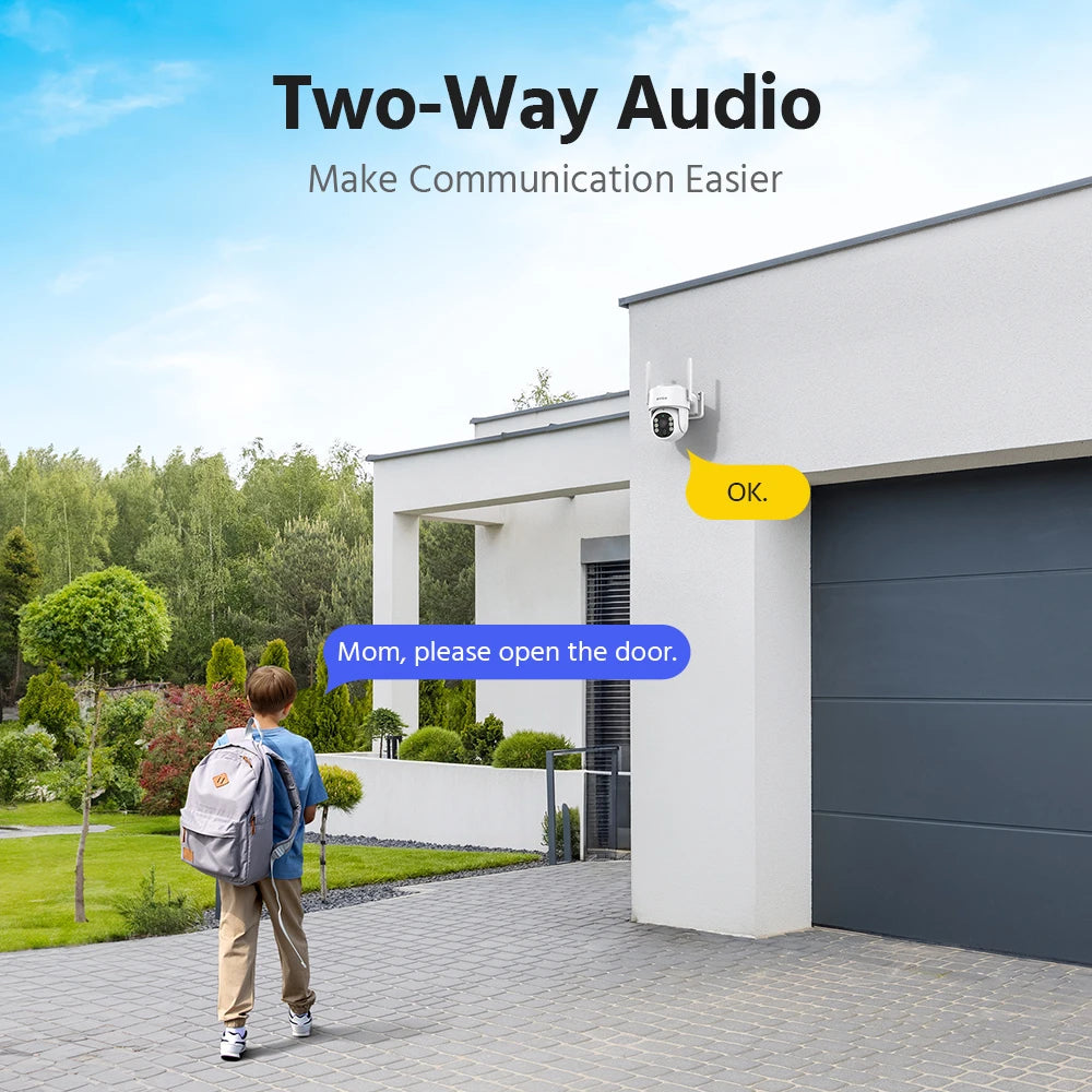 Annke 4MP solar security cameras 4CH Wireless NVR 4mm color night vision camera battery Audio 2.4G 5.8G dual-band WIFI Camera