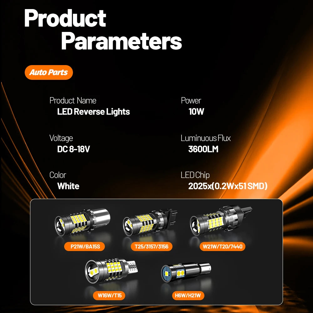 2pcs For Honda Odyssey 2005-2019 LED Reverse Light Backup Lamp 2007 2008 2010 2011 2012 2013 2014 2015 2016 Canbus Accessories