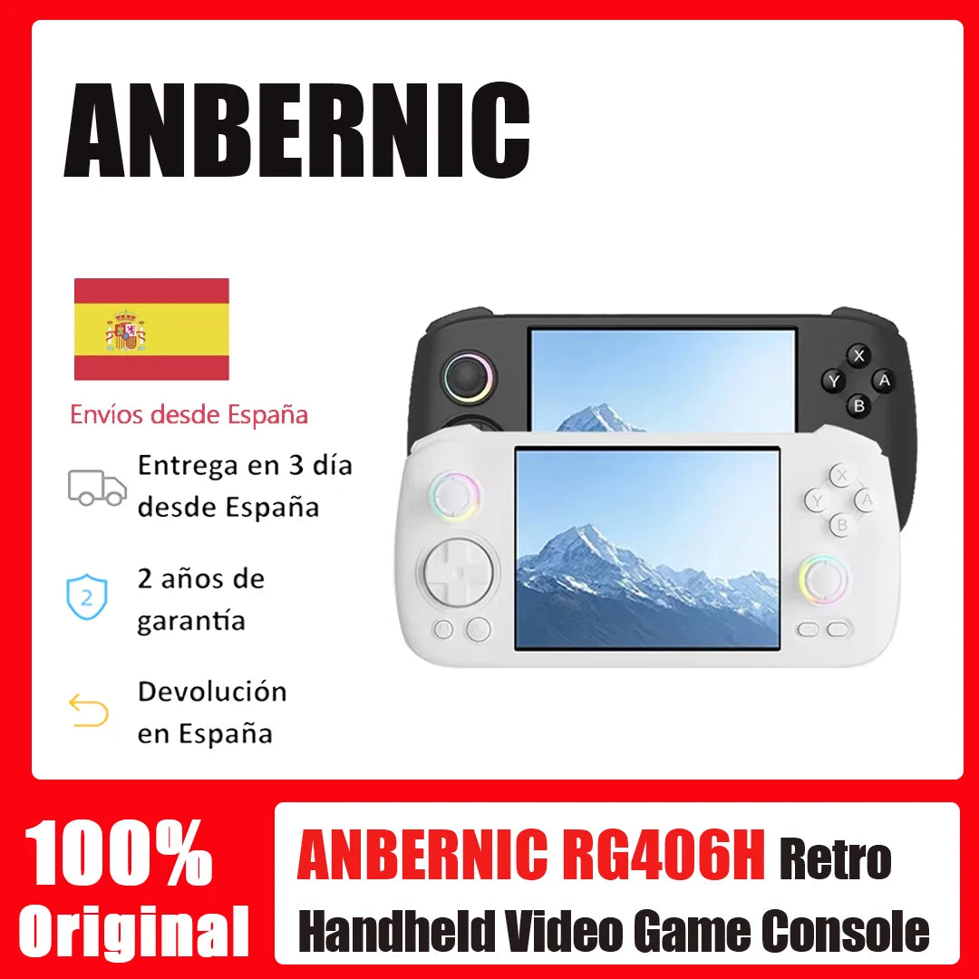 Anbernic RG406H Android Handheld Game Console - 4 Inch IPS Screen, 8GB+128GB, 5000mAh | Gaming for PS2/PSP HDMI Output & TV Mode