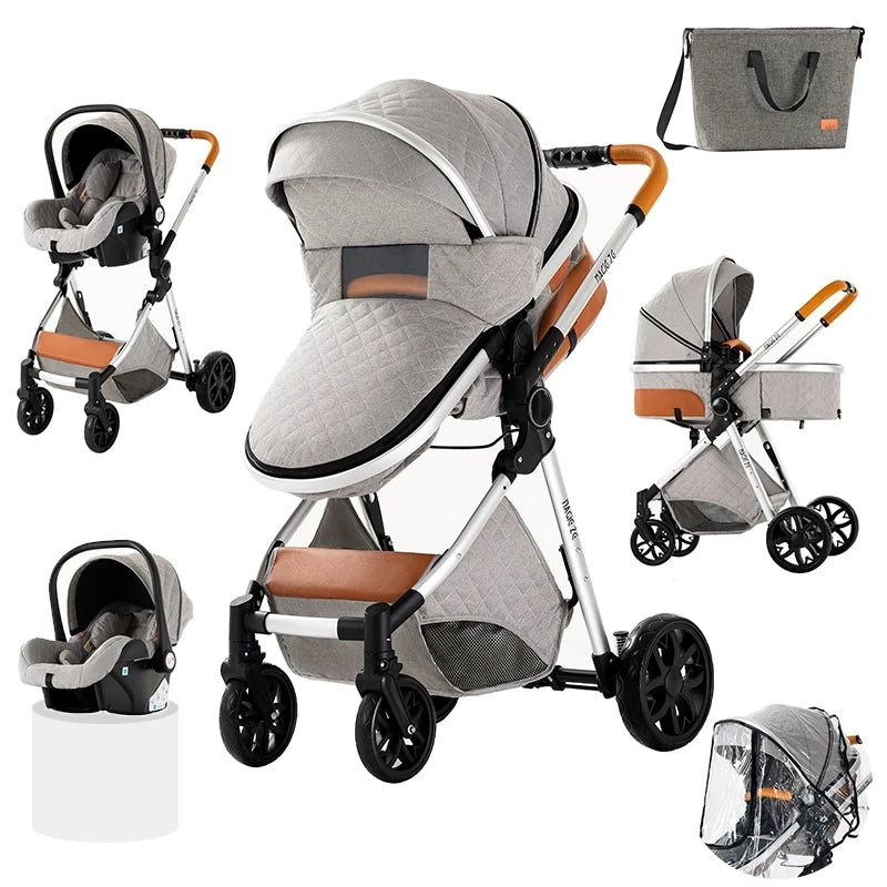 baby stroller Baby carriage Lightweight stroller Baby cars 3 in 1 mother kids Multifunctional luggage stroller baby cart pram