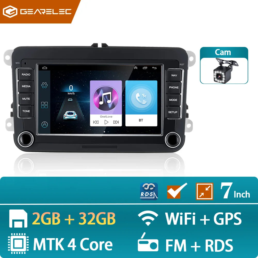 2 Din Android Car Radio Multimedia Player GPS WiFi Carplay For VW Volkswagen Skoda Octavia golf 5 6 touran passat B6 polo Jetta