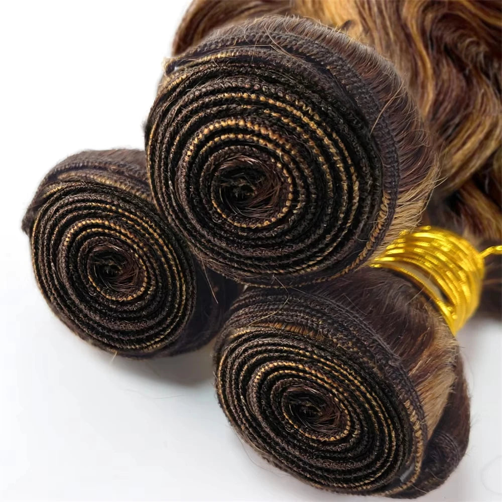 16A Highlight Ombre Body Wave Bundles Human Hair 100% Unprocessed Brazilian Colored 1 3 4 5Pcs Raw Hair Bundles Weave Extensions