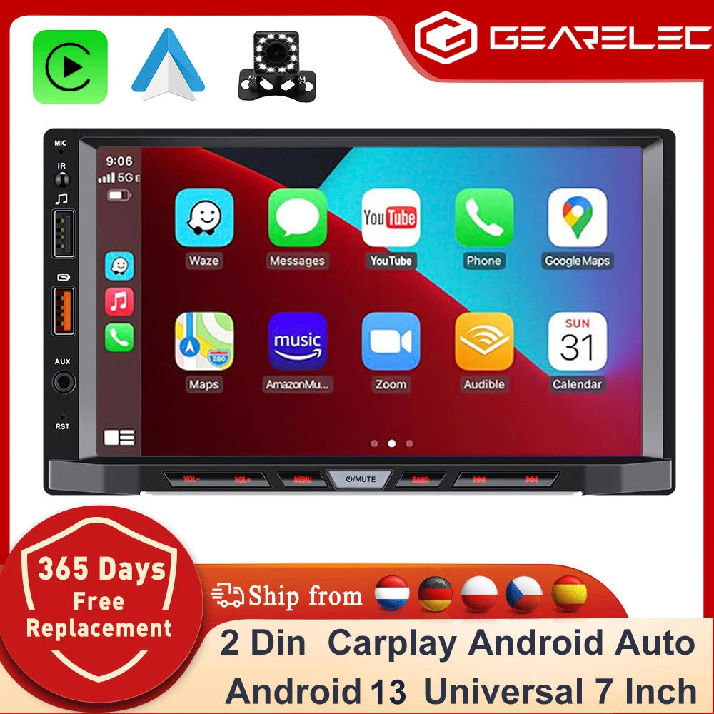 Car Radio 2 Din Android 11 Carplay Android Auto Car Stereo Multimedia Player Universal 7 Inch GPS Bluetooth RDS For VW Nissan