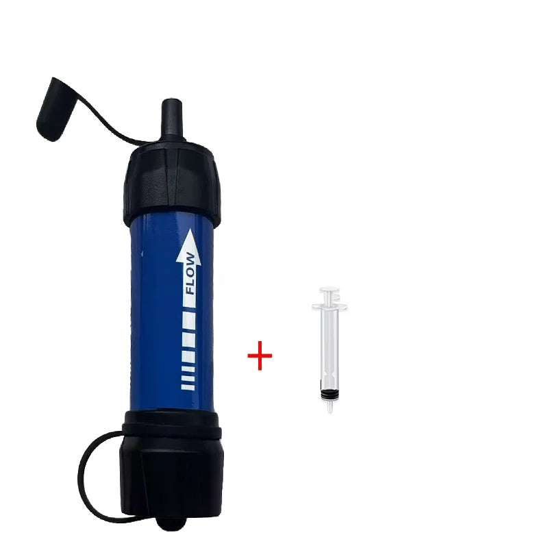 Camping & Survival Emergency Outdoor Portable Water Filter for Hiking - Emergency & Disaster Purifies Water Source On-The-Go