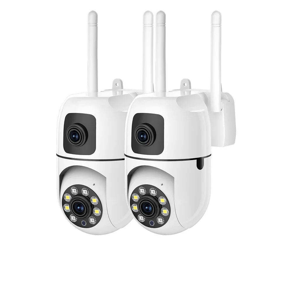 8MP WIFI Surveillance Camera Dual Lens Dual Screen 8X Digital Zoom IP Cameras Wireless Outdoor Auto Tracking Night Vision CCTV