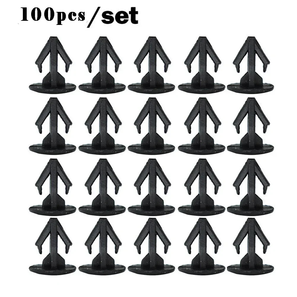 100pcs/set Clips W Sealer For Honda Fastener Rivet Hood Trunk Moulding Retainer Clip OEM 91518 SM4 003 Replacement Auto Part