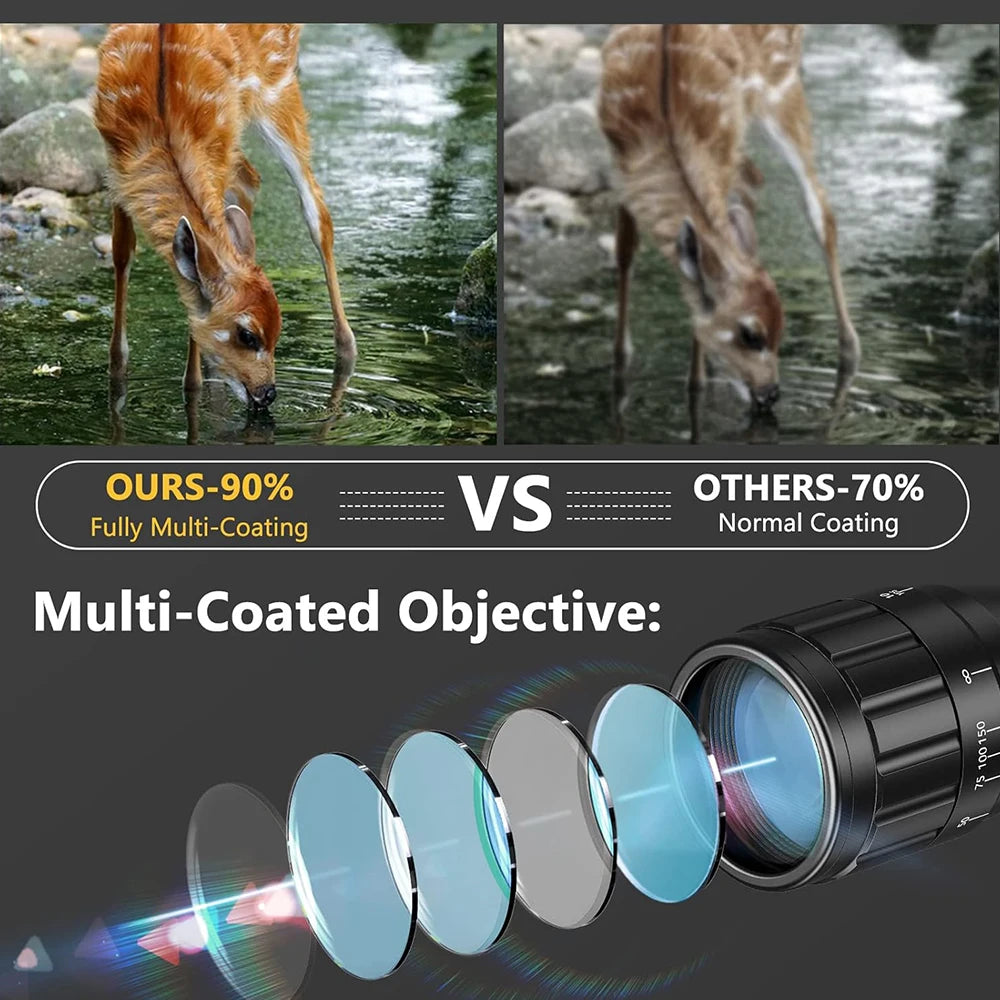 4-16X40 AOEG Rifle Scopes Red and Green Illuminated Hunting Scopes Tactical Optical Scope Riflescopes Airsoft Sight