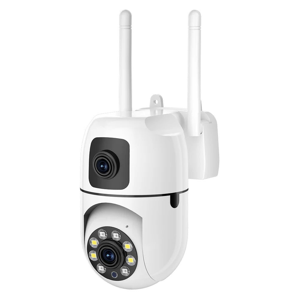 8MP WIFI Surveillance Camera Dual Lens Dual Screen 8X Digital Zoom IP Cameras Wireless Outdoor Auto Tracking Night Vision CCTV