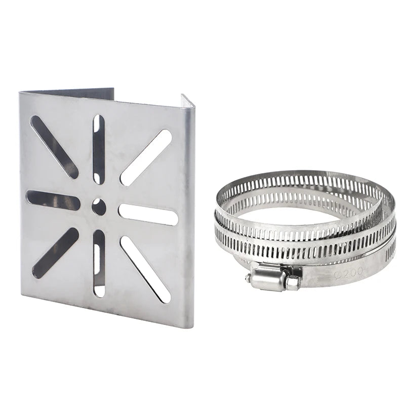 1 Set For Outdoor Pole Monitoring Bracket Univsesial Adapter Plate 100/200mm Long Hoop With Stainless Steel Camera Mount Panel