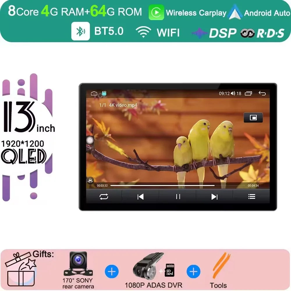 Android 15 13 Inch For Volkswagen VW Passat B6 B7 CC 2007-2015 Car Radio Multimedia Video Player Navigation GPS CarPlay