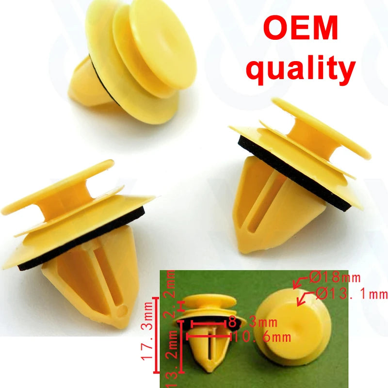 25Pcs Car Door Panel Clips Hole With Seal Ring Plastic Rivets Fastener Push Clip For For Mercedes-Benz W164 W251 Car Accessories