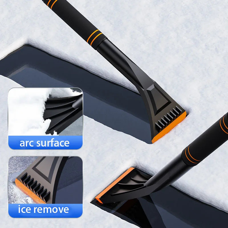 2 in 1 Multi-Functional Car Snow Removable Brush Winter Car Ice Shovel Extendable Ice Scraper Car Cleaning & Maintenance Tools