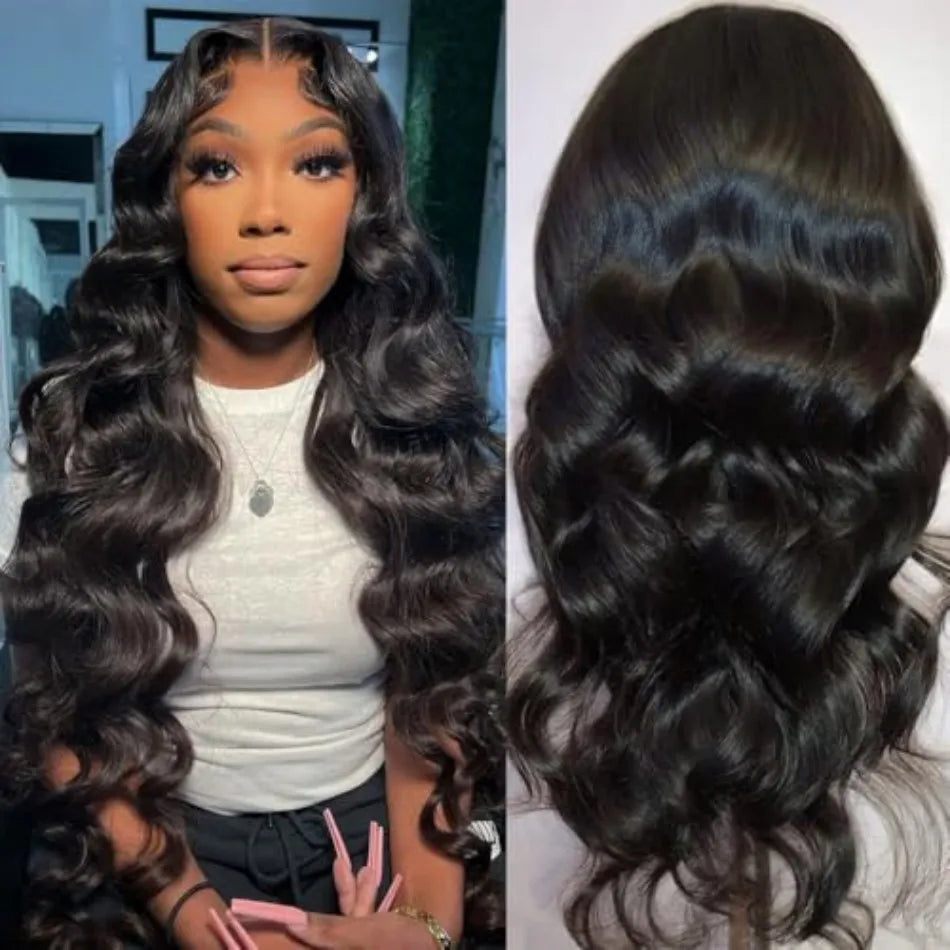 30 40 Inch Body Wave Human Hair Wigs 13X6 Hd Lace Frontal Wig 250 Density Lace Front Wig Brazilian Natural Color For Black Women