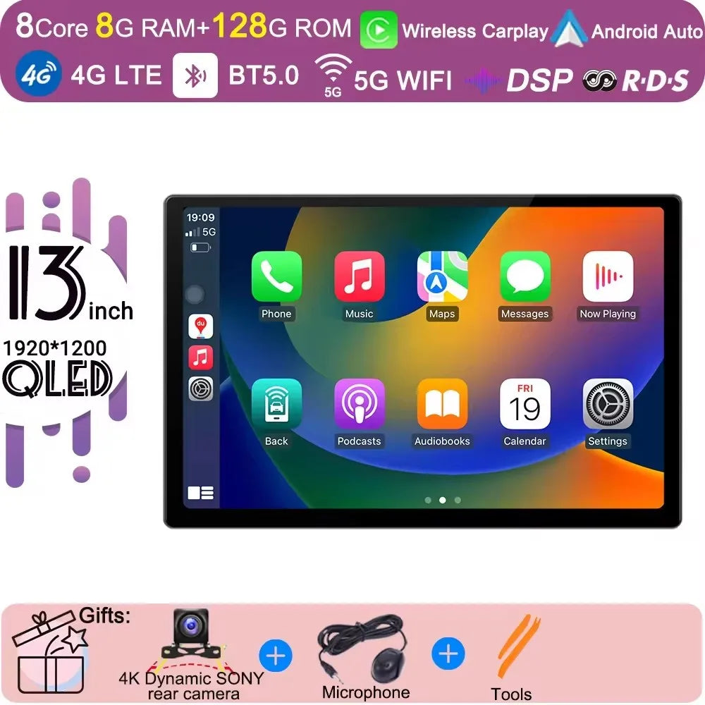 Android 15 13 Inch For Volkswagen VW Passat B6 B7 CC 2007-2015 Car Radio Multimedia Video Player Navigation GPS CarPlay