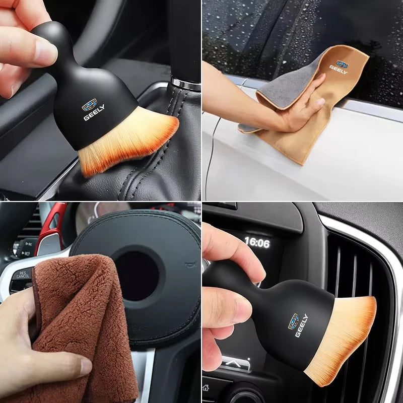 Car Air Outlet Cleaning Soft Brush For Geely Tugella Coolray Atlas Monjaro Geometry C GC9 GX3 EC7 CK X7 Interior Cleaning Brush
