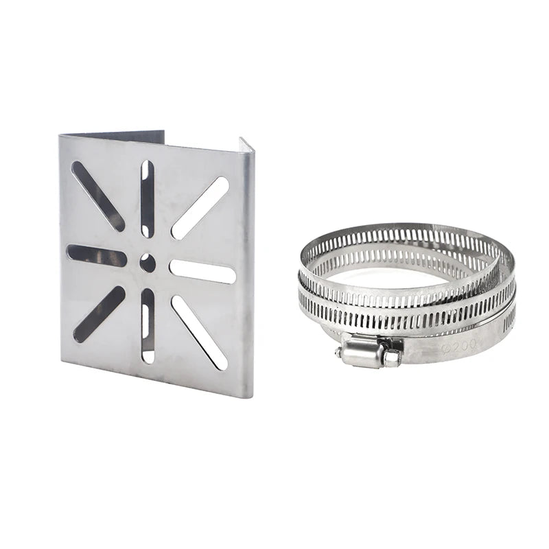 1 Set For Outdoor Pole Monitoring Bracket Univsesial Adapter Plate 100/200mm Long Hoop With Stainless Steel Camera Mount Panel