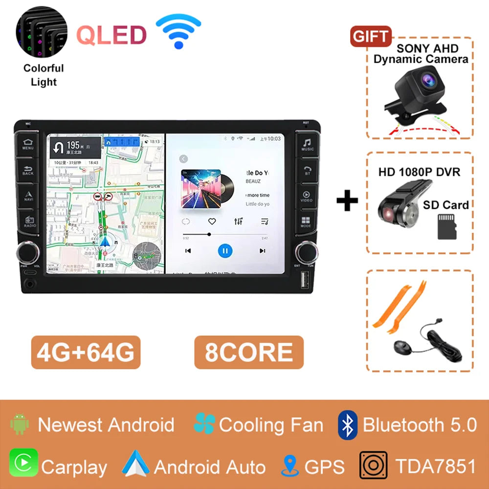Android 15 Car Radio For Volvo XC90 C 2002 2003 2004 -  2014 QLED Multimedia Video Player GPS Stereo CarPlay Head Unit
