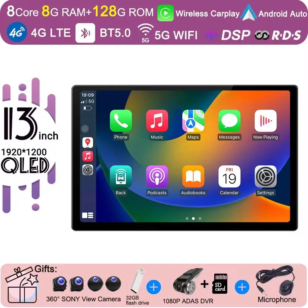 Android 15 13 Inch For Volkswagen VW Passat B6 B7 CC 2007-2015 Car Radio Multimedia Video Player Navigation GPS CarPlay