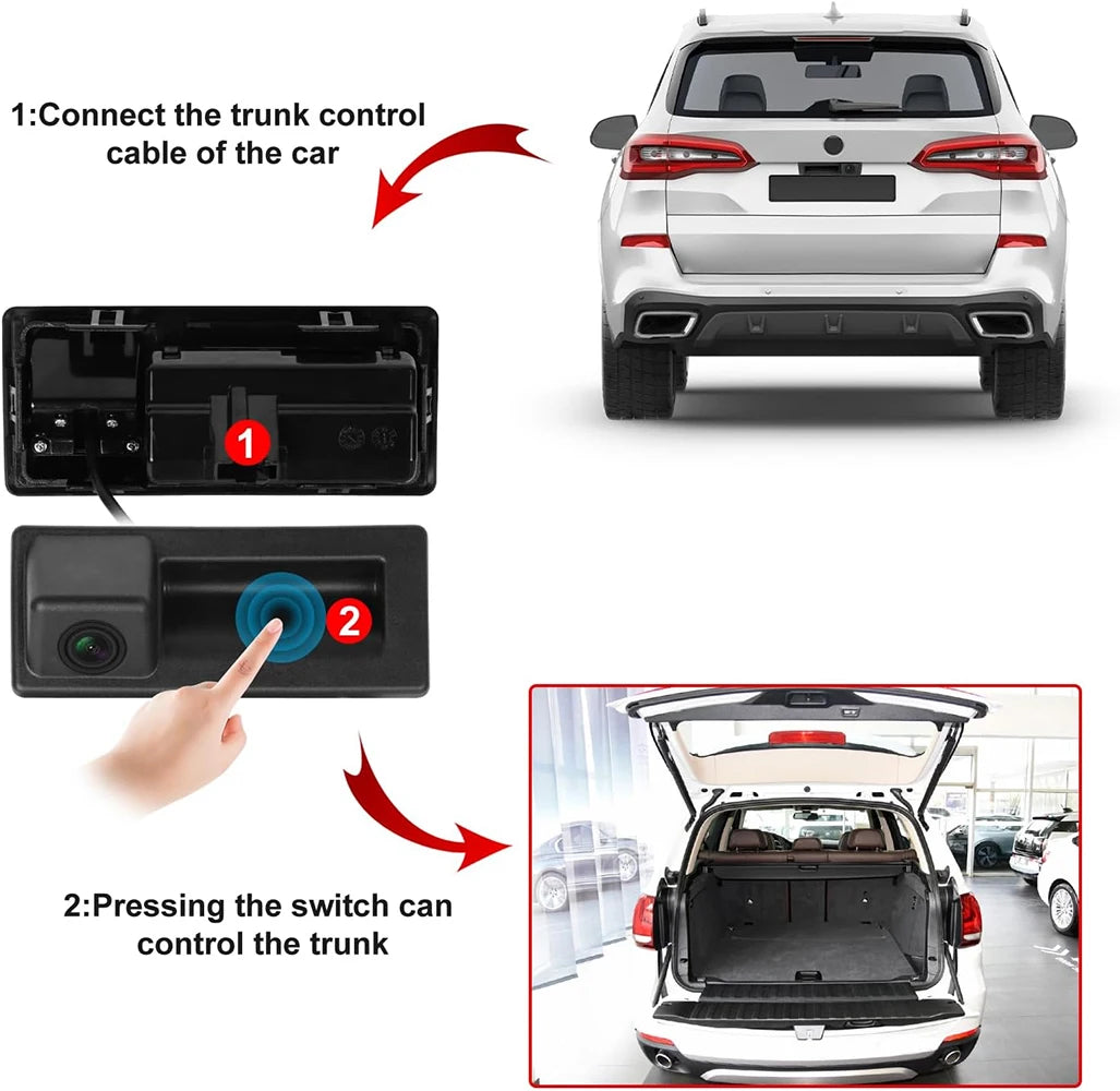 BONROAD 170 Degree Car Rear Camera For Audi A4 B8 Q3 Q5 A5 A8 S5 A3 A6 C7 A7 Volkswagen Parking Backup Trunk Handle Camera