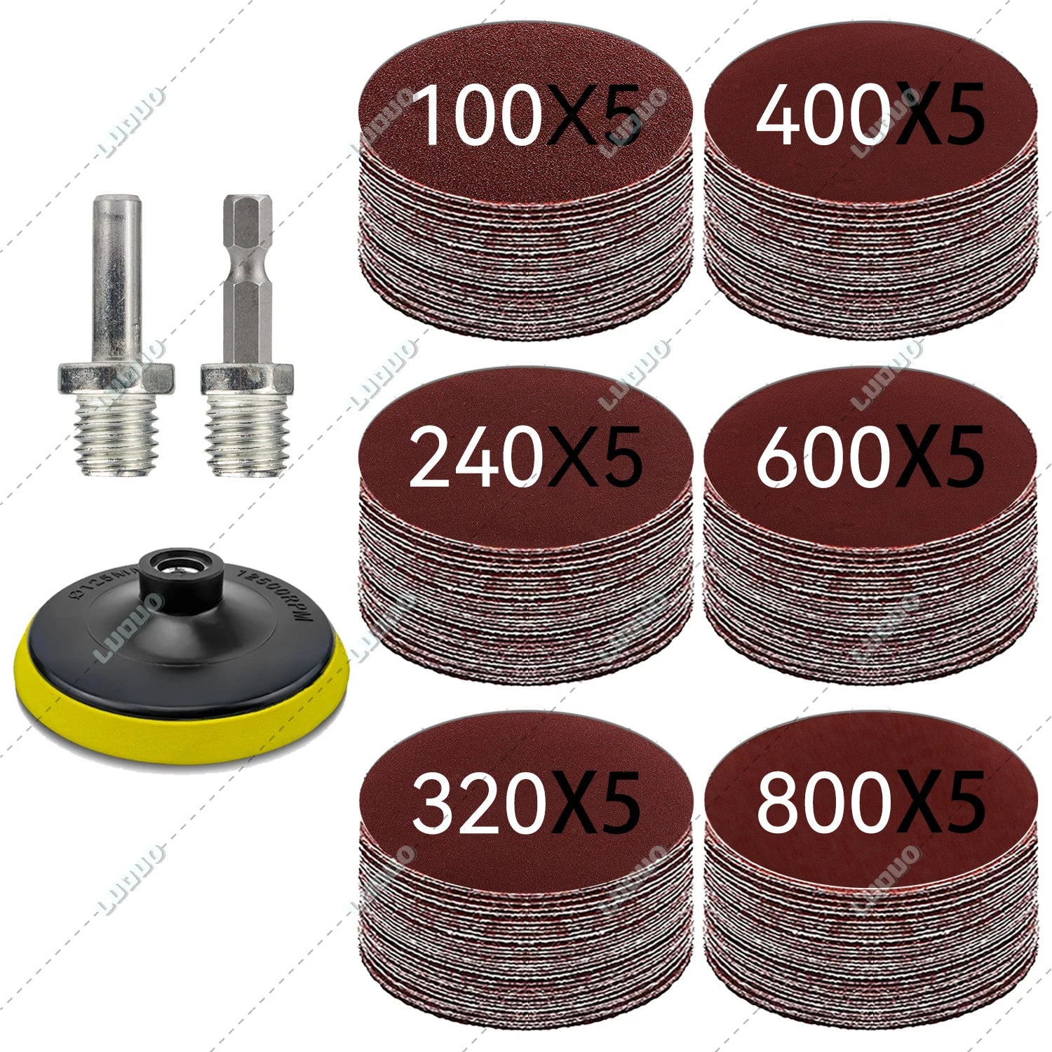 Car Detailing Headlight Restoration Sponge For Auto Polishing Waxing Washing Cleaning Wool Pad Backing Plate Sandpaper Kit