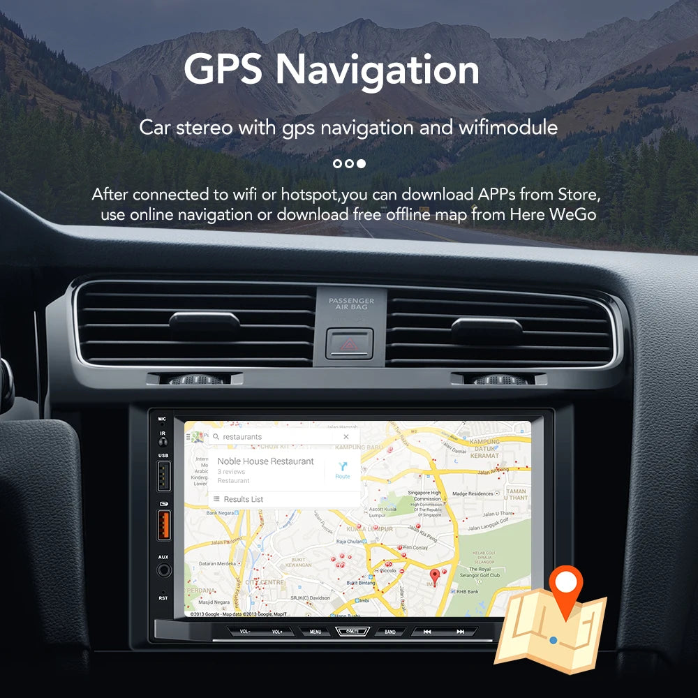 Car Radio 2 Din Android 11 Carplay Android Auto Car Stereo Multimedia Player Universal 7 Inch GPS Bluetooth RDS For VW Nissan