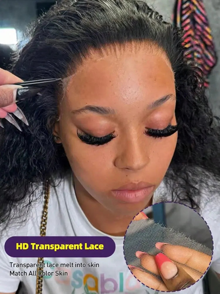 13x4 13x6 HD Lace Deep Wave Frontal Wig Brazilian Jerrly Curly Lace Front Human Hair Wigs For Women 200 250 Density Hair Wigs