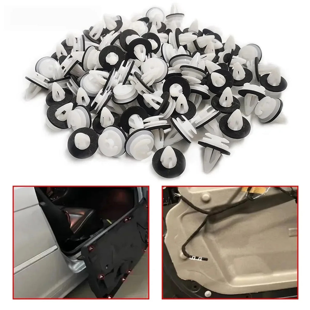 20/50/100pcs Door Panel Clips Automotive Fasteners Rivets And Fasteners Door Panel Rivets With Sealing Rings Bumper Clips