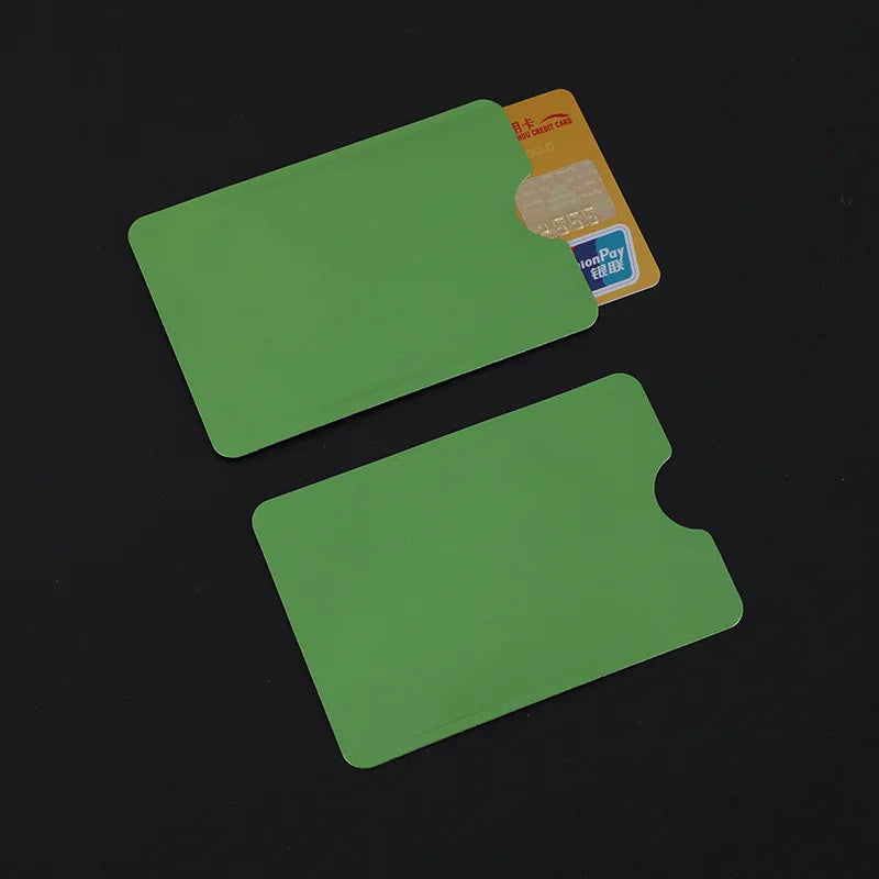 10PCS Anti Rfid Bank Card Holder Metal NFC Blocking Reader Lock ID Credit Card Bag Men Women Laser Aluminium Card Case Protect