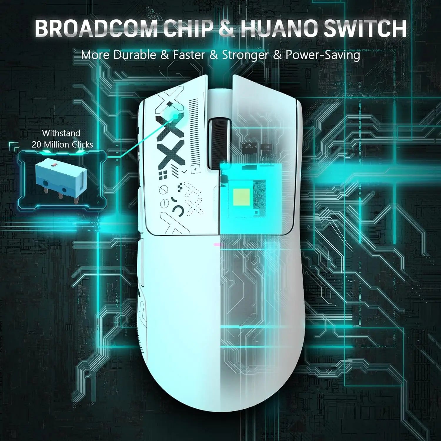 ATTACK SHARK X11 Gaming Mouse with Magnetic Charging Dock, PAW3311 Gaming Sensor, 22000 DPI