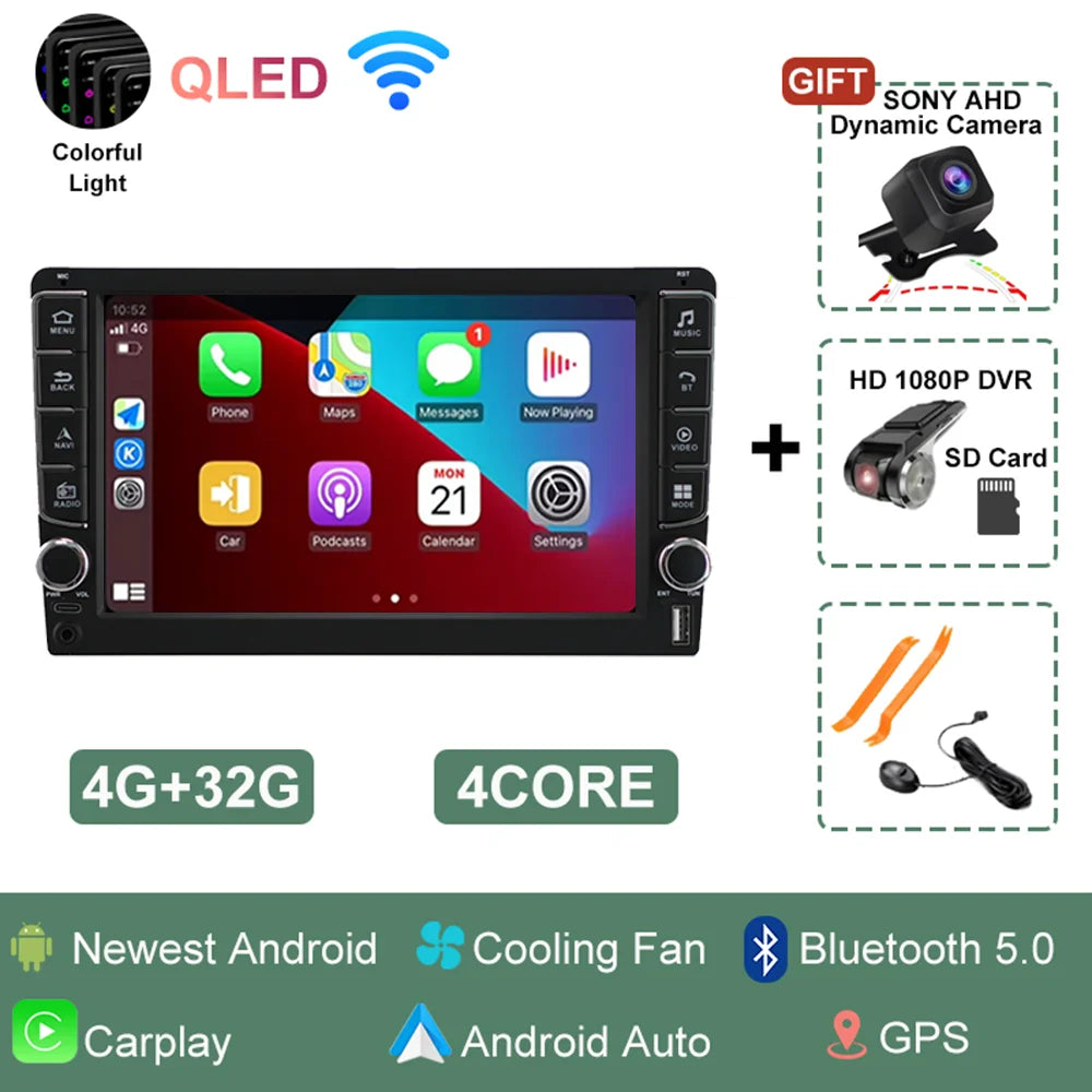 Android 15 Car Radio For Volvo XC90 C 2002 2003 2004 -  2014 QLED Multimedia Video Player GPS Stereo CarPlay Head Unit