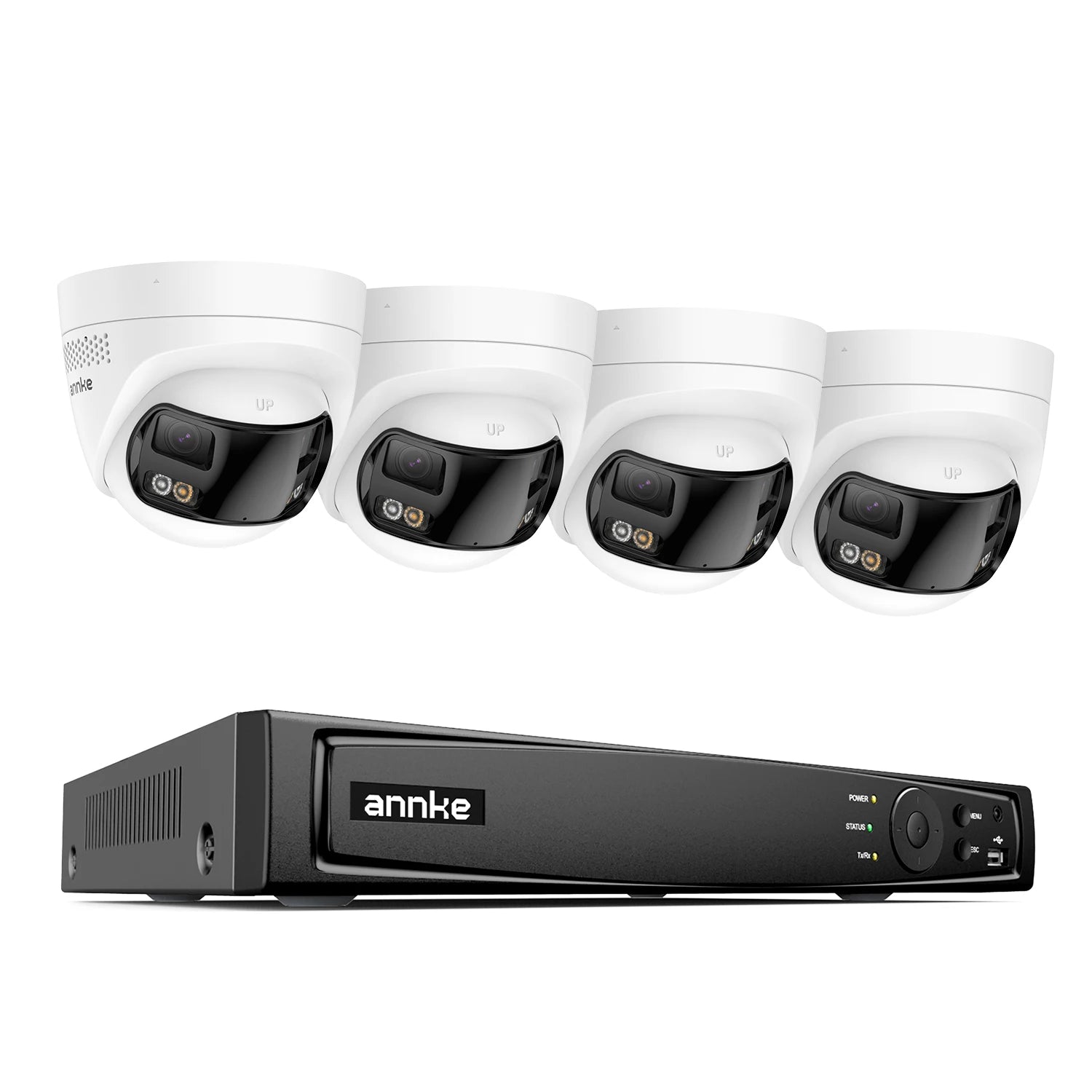ANNKE 8MP 4K Security Camera Dual Lens 8CH NVR Ultra HD POE Ai Human Detection CCTV Video Surveillance Kit 180 Degrees Panoramic
