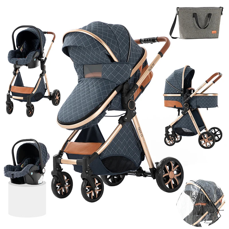 baby stroller Baby carriage Lightweight stroller Baby cars 3 in 1 mother kids Multifunctional luggage stroller baby cart pram