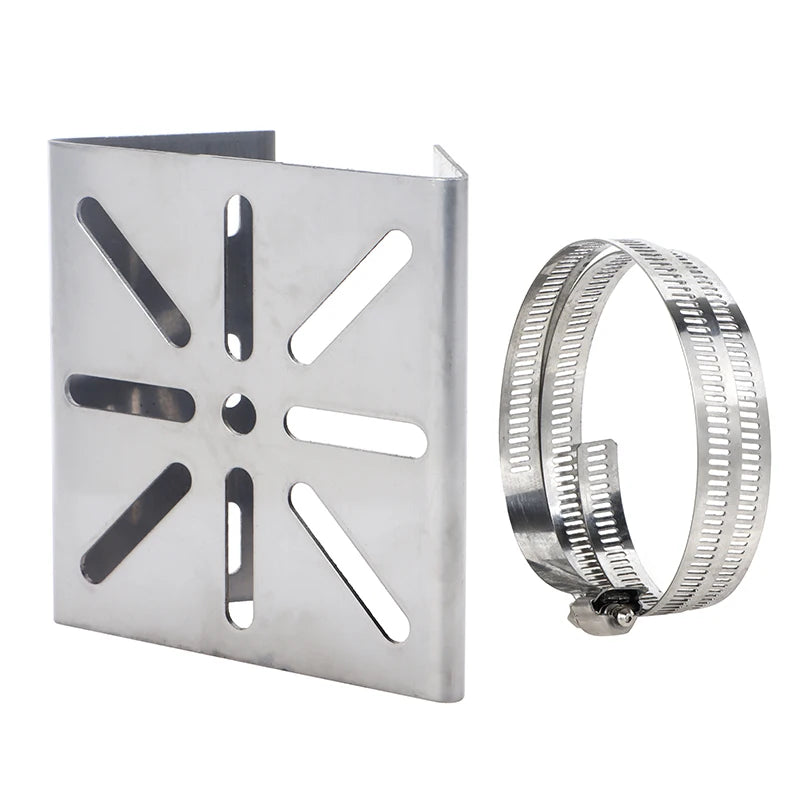 1 Set For Outdoor Pole Monitoring Bracket Univsesial Adapter Plate 100/200mm Long Hoop With Stainless Steel Camera Mount Panel