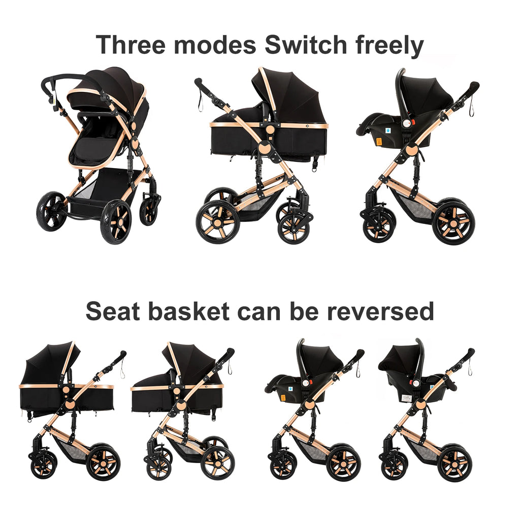 baby stroller Baby carriage Lightweight stroller Baby cars 3 in 1 mother kids Multifunctional luggage stroller baby cart pram