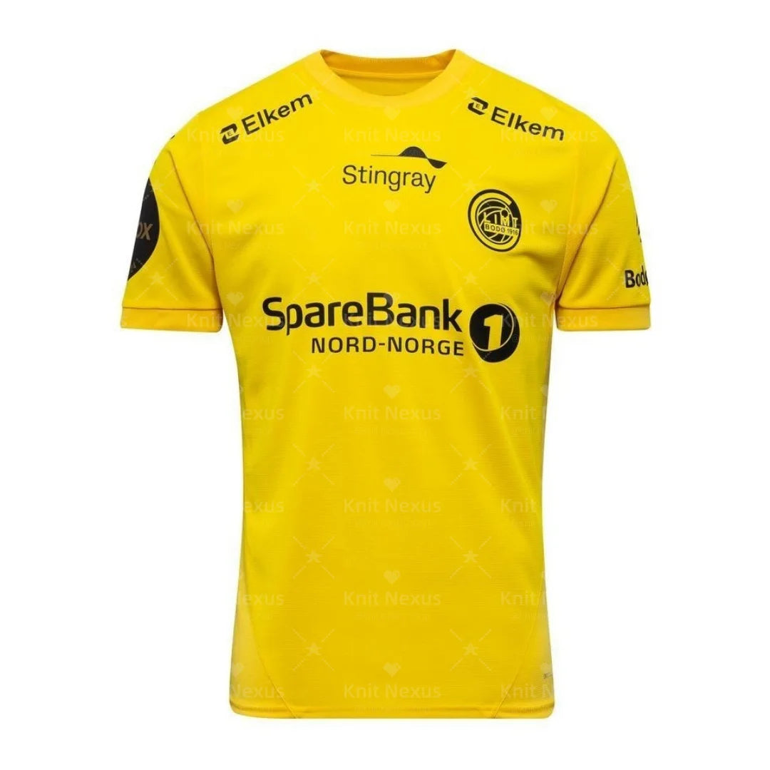 25-26 Eliteserien Bodo Glimt Home football jersey Autumn Sports Leisure Dry Quickly Mens T shirt Kids Clothes Women's Clothing