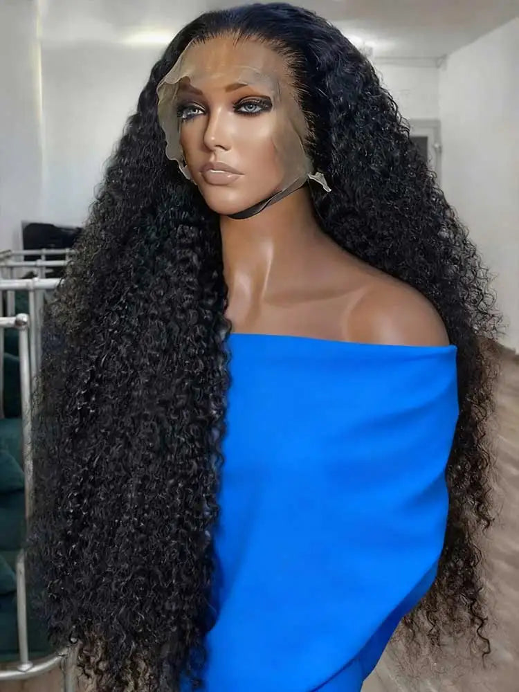 40 42 Inch Deep Wave Frontal Wig 13x4 13x6 HD Lace Frontal Human Hair Wigs 250%  Jerry Kinky Curly Lace Front Human Hair Wigs