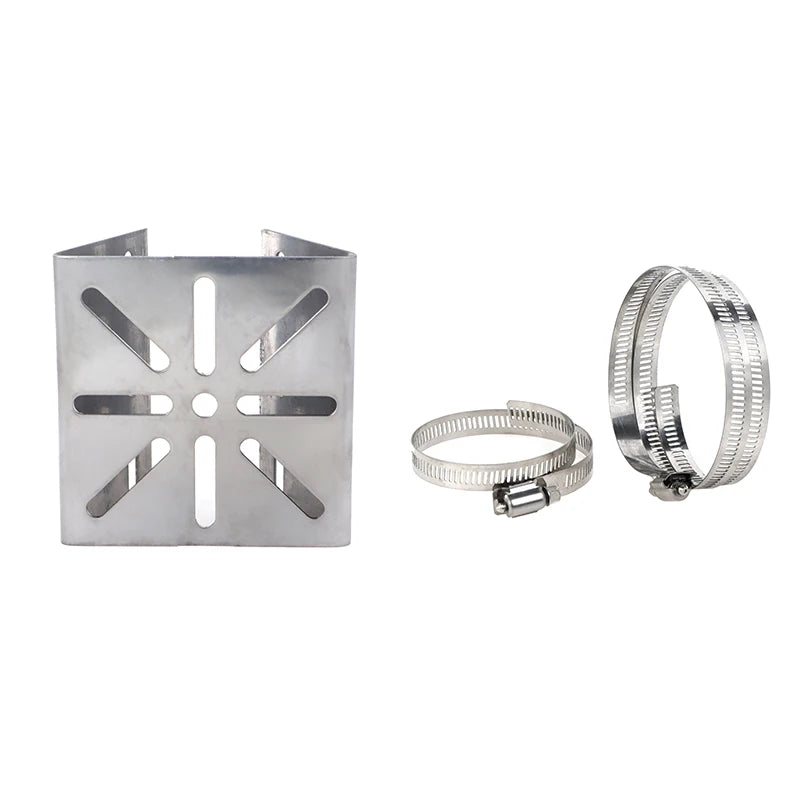 1 Set For Outdoor Pole Monitoring Bracket Univsesial Adapter Plate 100/200mm Long Hoop With Stainless Steel Camera Mount Panel