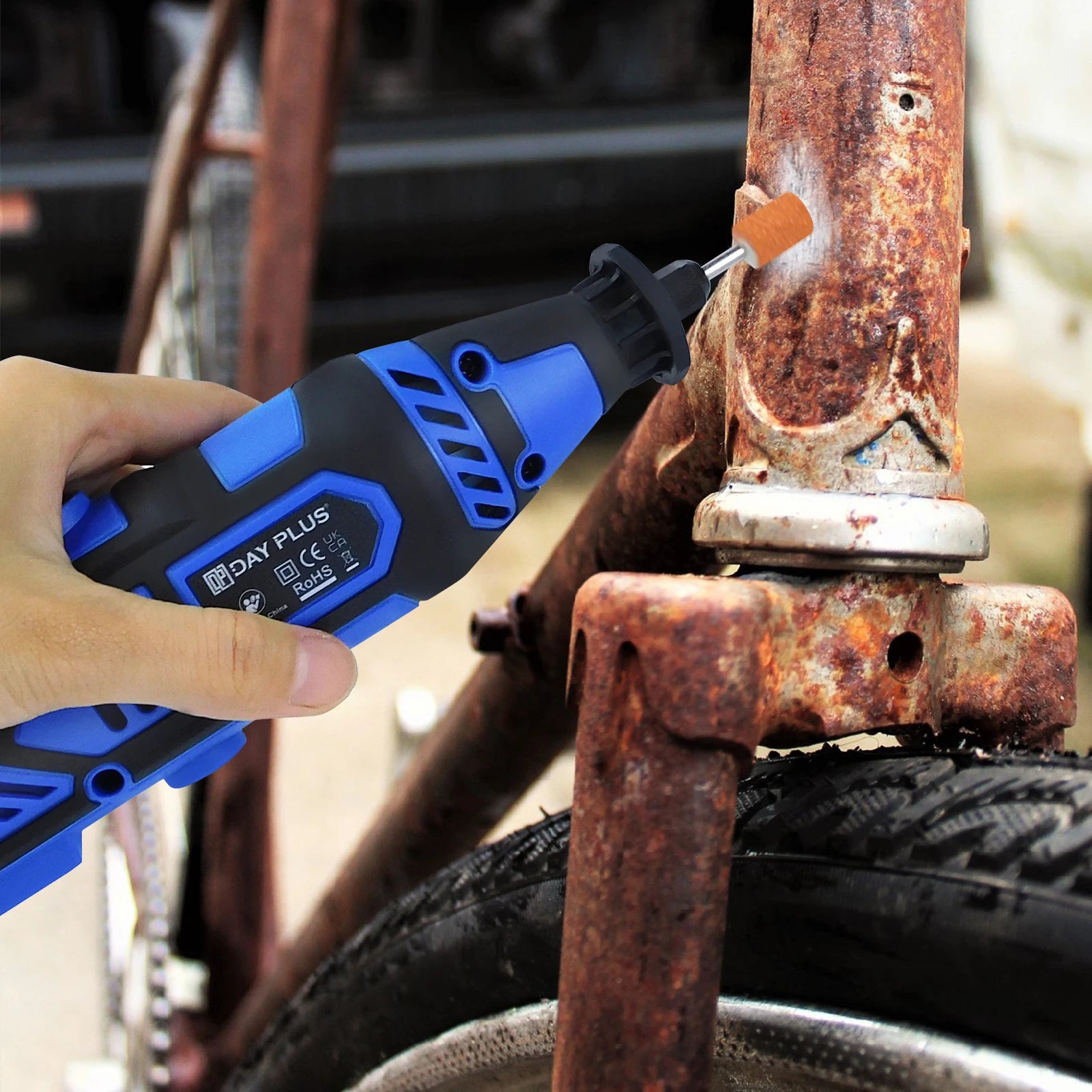 DayPlus 135W Rotary Tool Kit with 80pcs Accessories & Storage Case 6 Speeds Electric Drill Bits Tool for Crafting DIY Projects