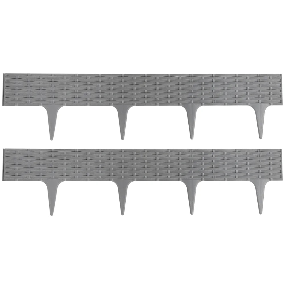 1/2/4pcs Garden Edging Border Imitation Rattan Fence Panel Patio Outdoor Grass Barrier Landscape Lawn Flower Gardening Supplies