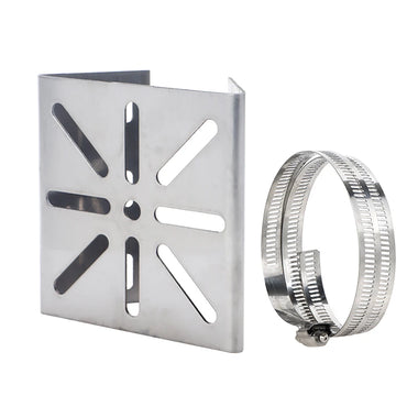 1 Set For Outdoor Pole Monitoring Bracket Univsesial Adapter Plate 100/200mm Long Hoop With Stainless Steel Camera Mount Panel