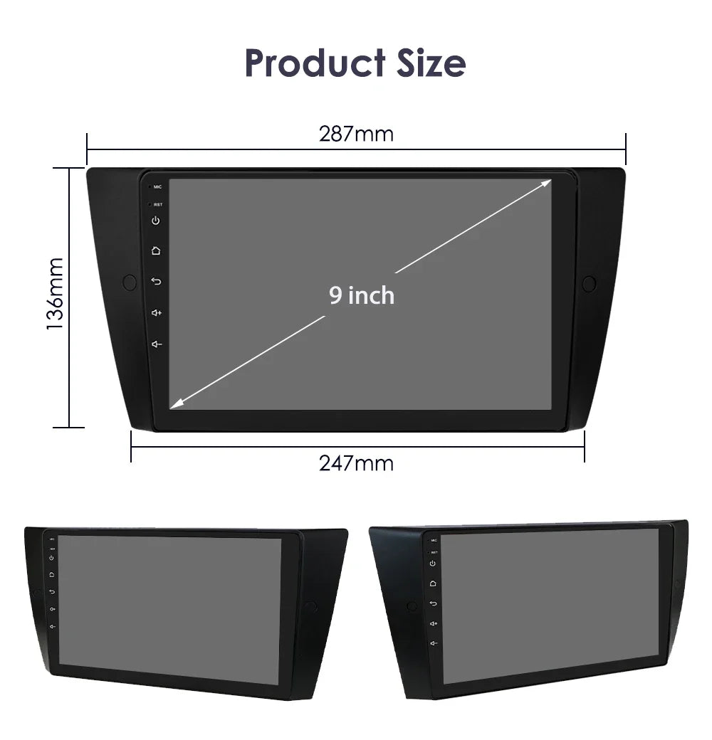 9" Hizpo 2Din Android13 Car Radio for BMW E90 E91 E92 E93 2006 - 2012 GPS Navigation RDS DSP SWC 4G BT CarPlay Autoradio
