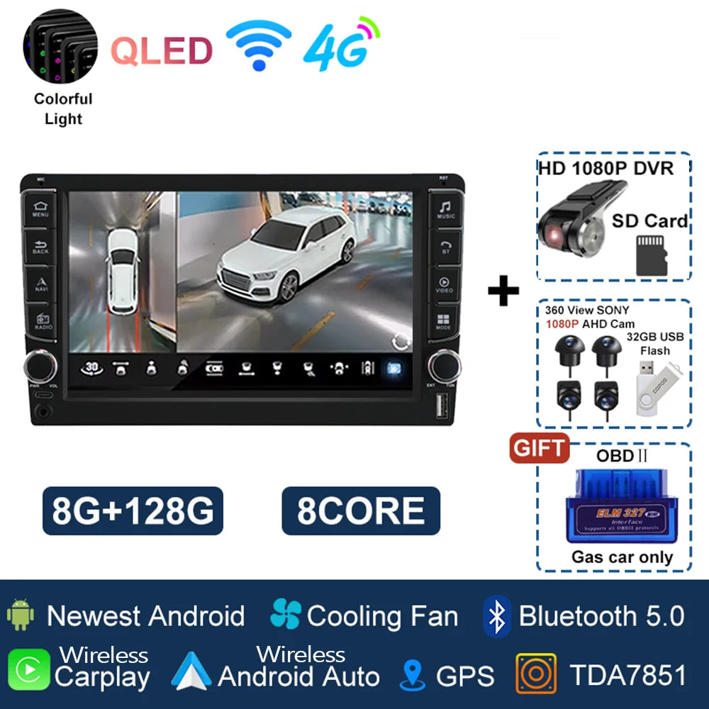 Android 15 Car Radio For Volvo XC90 C 2002 2003 2004 -  2014 QLED Multimedia Video Player GPS Stereo CarPlay Head Unit