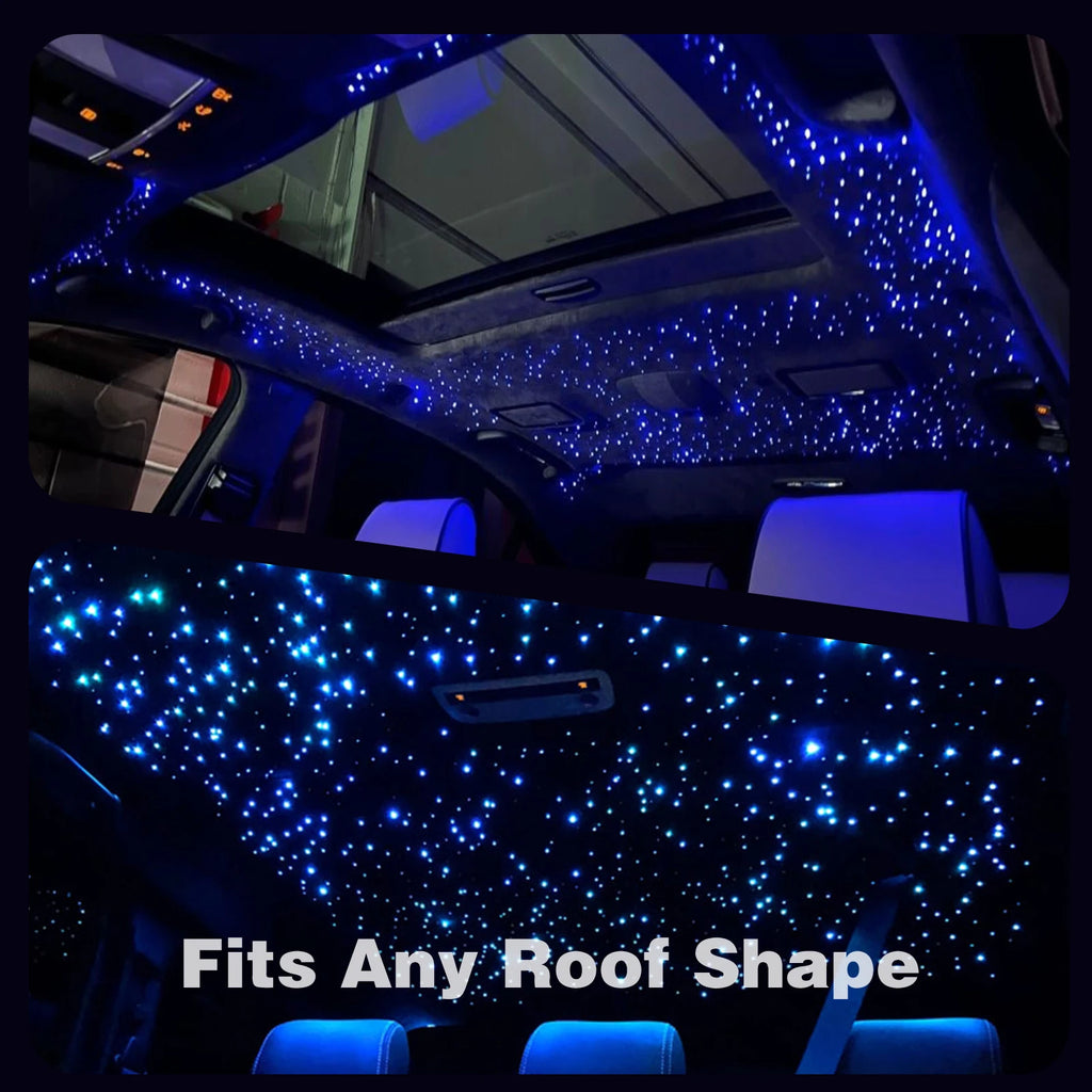 Car Roof Star Light Starry Sky Light RGBW APP Music Remote Control Starry Sky Ceiling Fiber Optic Interior Atmosphere Decorative