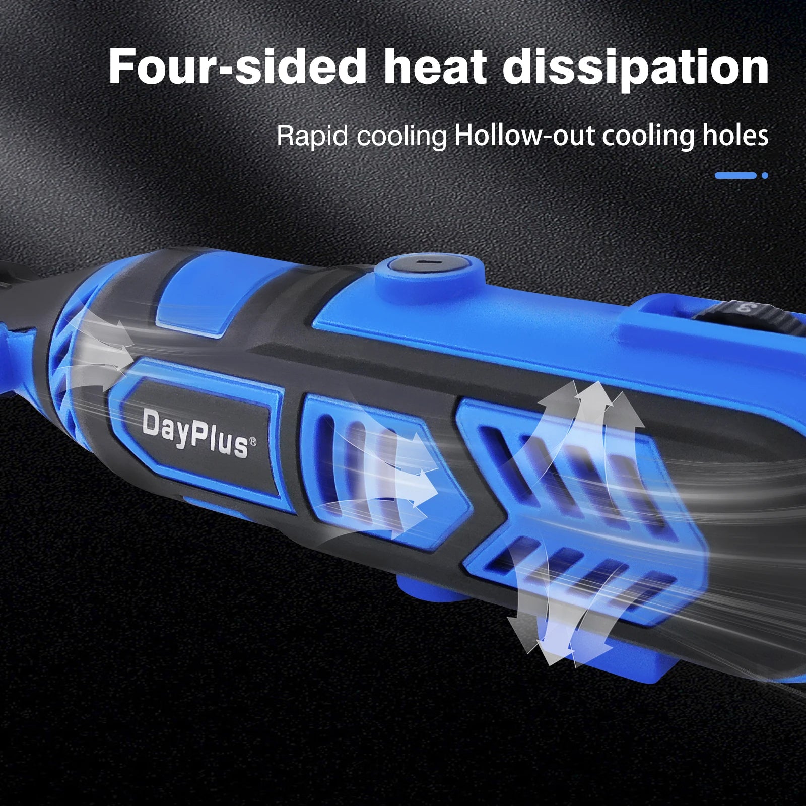 DayPlus 135W Rotary Tool Kit with 80pcs Accessories & Storage Case 6 Speeds Electric Drill Bits Tool for Crafting DIY Projects