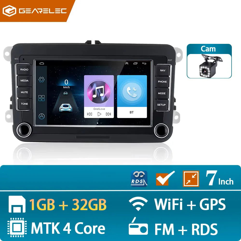 2 Din Android Car Radio Multimedia Player GPS WiFi Carplay For VW Volkswagen Skoda Octavia golf 5 6 touran passat B6 polo Jetta